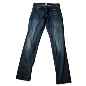 Eddie Bauer Jeans Womens 6 Blue Straight Leg‎ Slim Fit Denim Distressed Casual